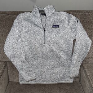 Patagonia quarter Zip-Up Sweater in Light Gray